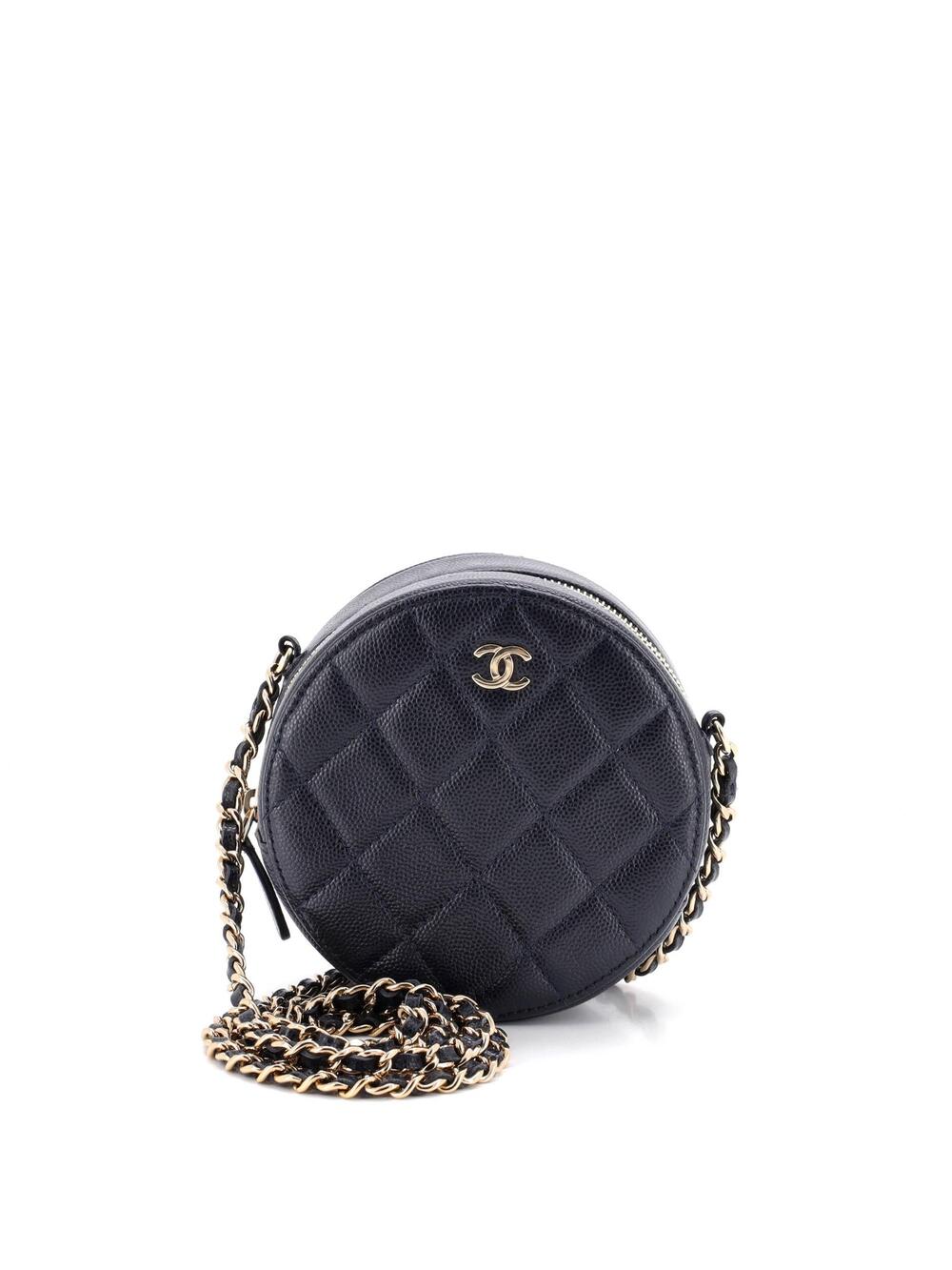 Chanel Round Clutch With Chain Quilted #376790C27B